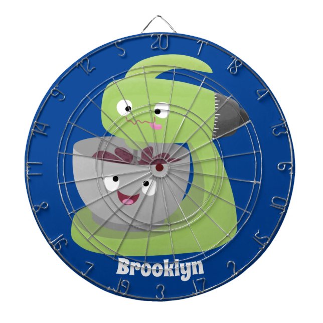 Cute cake mixer kitchen appliance cartoon  dartboard (Front)