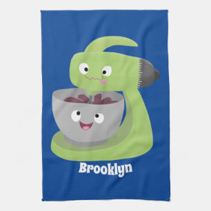 Cute cake mixer kitchen appliance cartoon kitchen towel