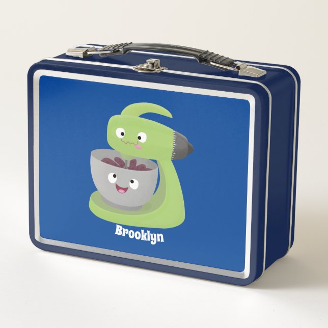 Cute cake mixer kitchen appliance cartoon metal lunch box (Front)