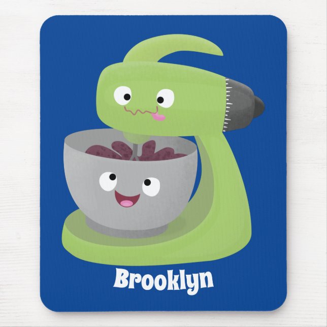 Cute cake mixer kitchen appliance cartoon  mouse pad (Front)