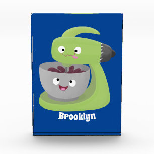 Cute cake mixer kitchen appliance cartoon photo block