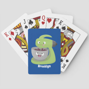 Cute cake mixer kitchen appliance cartoon playing cards