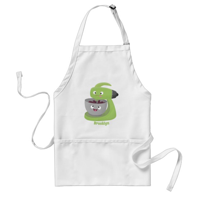 Cute cake mixer kitchen appliance cartoon standard apron (Front)
