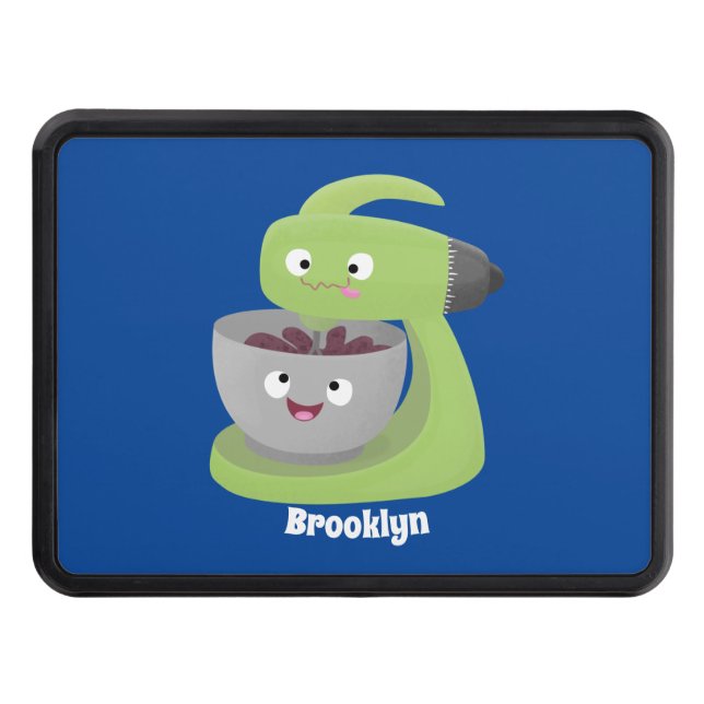 Cute cake mixer kitchen appliance cartoon trailer hitch cover (Front)