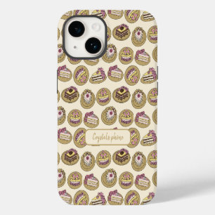 Cute Cake Pattern Personalized iPhone 14 Case
