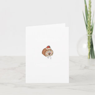 Cute cake, swiss roll running cake card