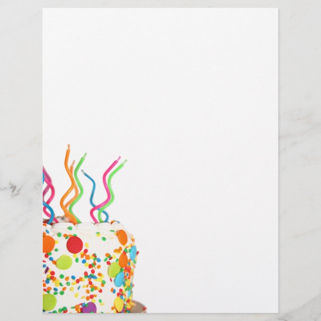 Cute Cake with Swirly Candles Flyer (Front)