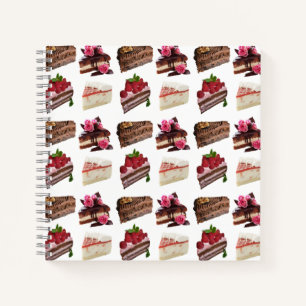 Cute Cakes Lovers Desserts Pattern Notebook