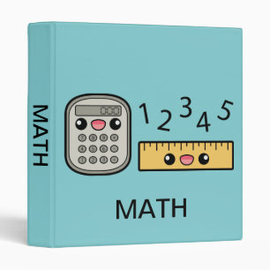 Cute Calculator And Ruler With Text Math Binder