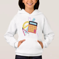 Cute Calculator and School Supplies Illustration