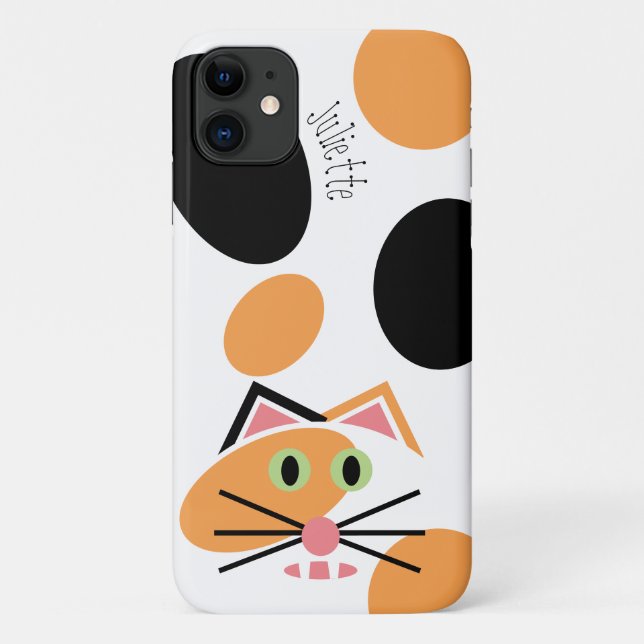 Cute Calico Cat Customizable Case-Mate iPhone Case (Back)