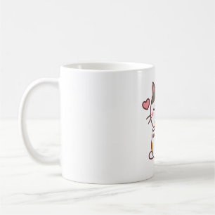 Cute Calico Cat Eating Pizza Coffee Mug