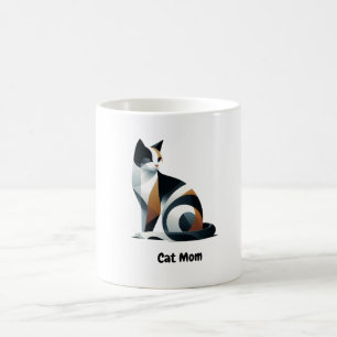 Cute Calico Cat Mom Ceramic Coffee Mug