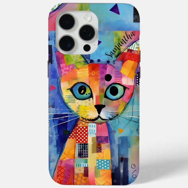 Cute Calico Cat Personalized Case-Mate iPhone Case (Back)