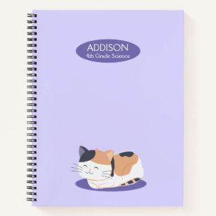Cute Calico Cat Spiral Notebook