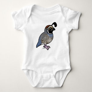 Cute California Quail Baby Bodysuit