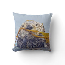 Cute California Sea Otter 2-sided Pillow