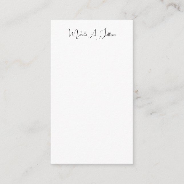 Cute Calligraphy Creative Trendy Custom Name Enclosure Card (Front)