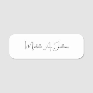 Cute Calligraphy Creative Trendy Custom  Name Tag