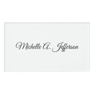 Cute Calligraphy Creative Trendy Custom Name Tag