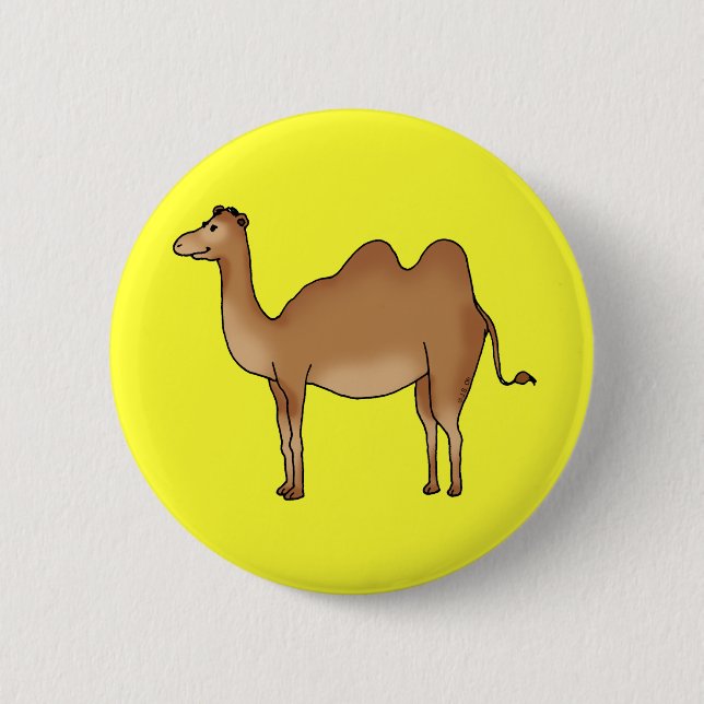 Cute camel 2 inch round button (Front)