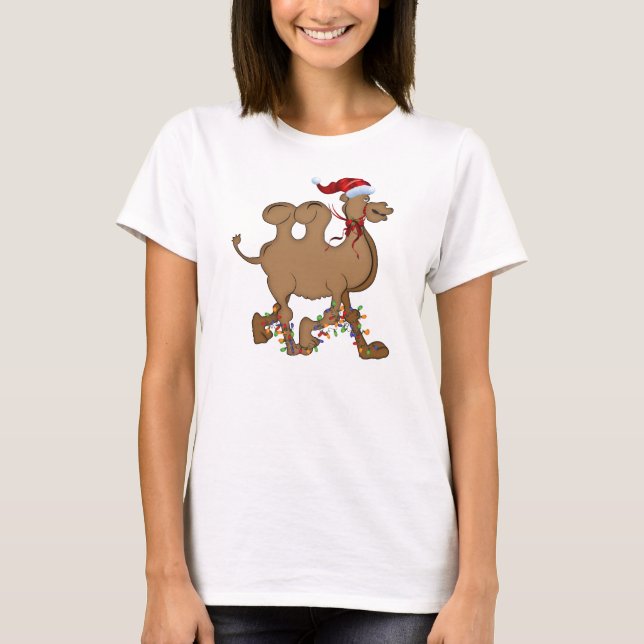 Cute Camel Hump Day Christmas T-Shirt (Front)