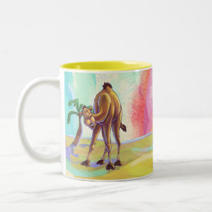 Cute Camel Office Accessories Two-Tone Coffee Mug