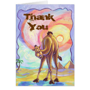 Cute Camel Party Thank You Card