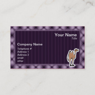 Cute Camel; Purple Business Card