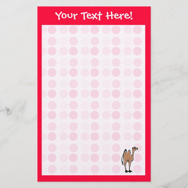 Cute Camel Stationery (Front)