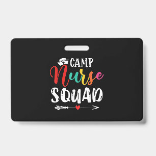 Cute Camp Nurse Squad Funny Nurses Matching Badge