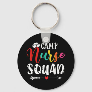 Cute Camp Nurse Squad Funny Nurses Matching Keychain