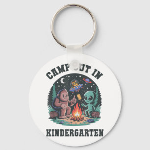 Cute Camp Out In Kindergarten Tiny Bigfoot Campgro Keychain