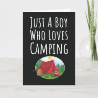 Cute Camping Cards For Baby Boys Kids Camper Lover