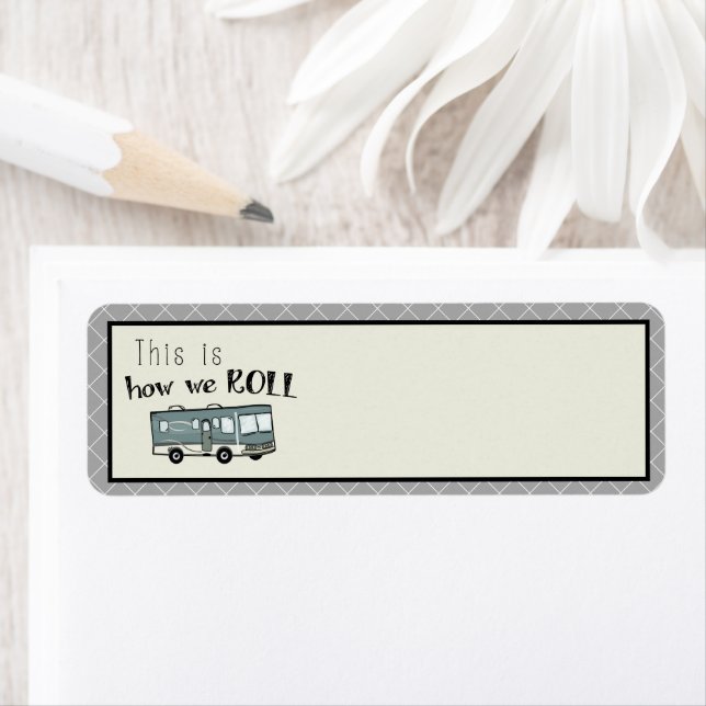 Cute Camping RV "This is How We Roll" Personalized (Insitu)