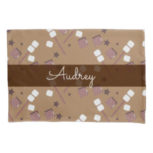 Cute Camping Smores Pattern  Pillowcase