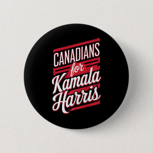 Cute Canadian Girls For Kamala Harris Canada Cat L 2 Inch Round Button