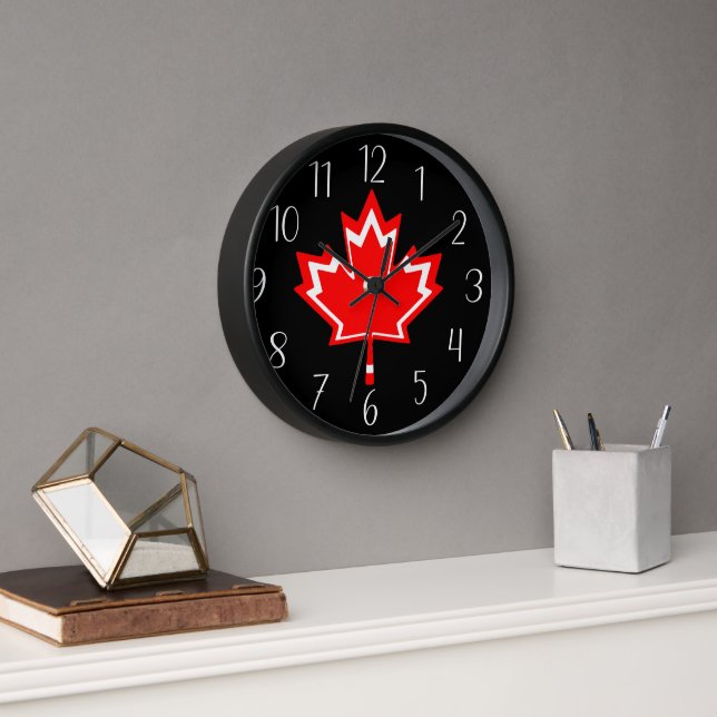 cute Canadian maple leaf  Clock (Office)