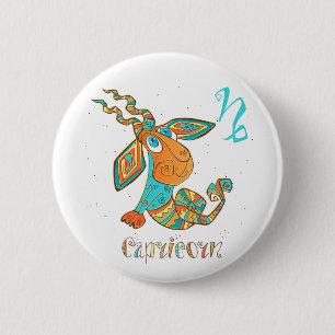 Cute Cancer Capricorn 2 Inch Round Button