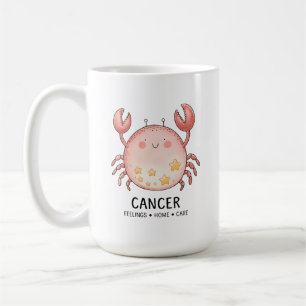 Cute Cancer Crab with Stars Coffee Mug