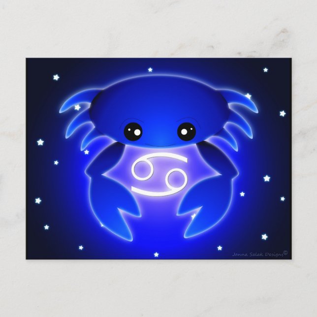 Cute Cancer Zodiac Postcard (Front)
