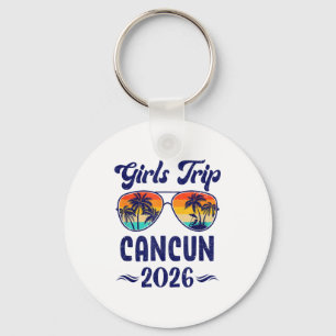 Cute Cancun Trip Beach Vacation Matching Keychain