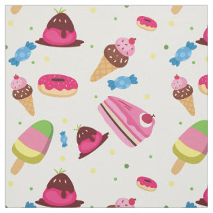 Cute candy and sweet coloured pattern fabric