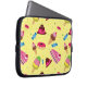 Cute candy and sweet coloured pattern laptop sleeve (Front Right)