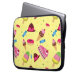 Cute candy and sweet coloured pattern laptop sleeve (Front Left)