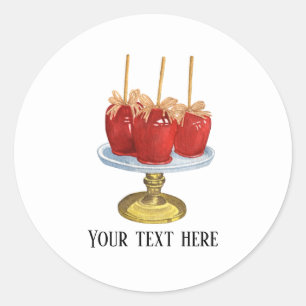 Cute candy apple vendors customizable  classic round sticker
