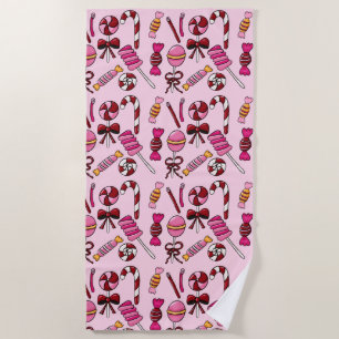 Cute Candy Beach Towel