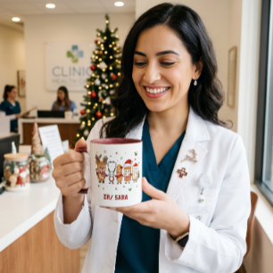 Cute Candy Cane Stethoscope Nurse Christmas Cera Mug