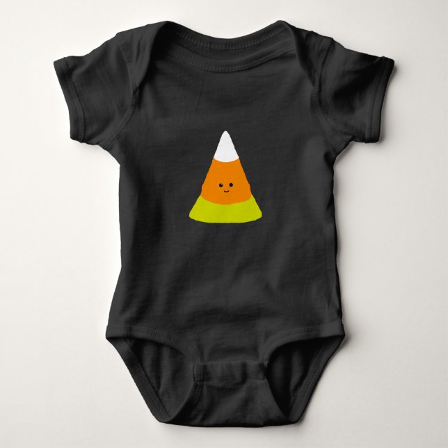 Cute Candy Corn Baby Bodysuit (Front)