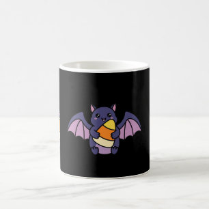 Cute Candy Corn Bat Halloween Mug